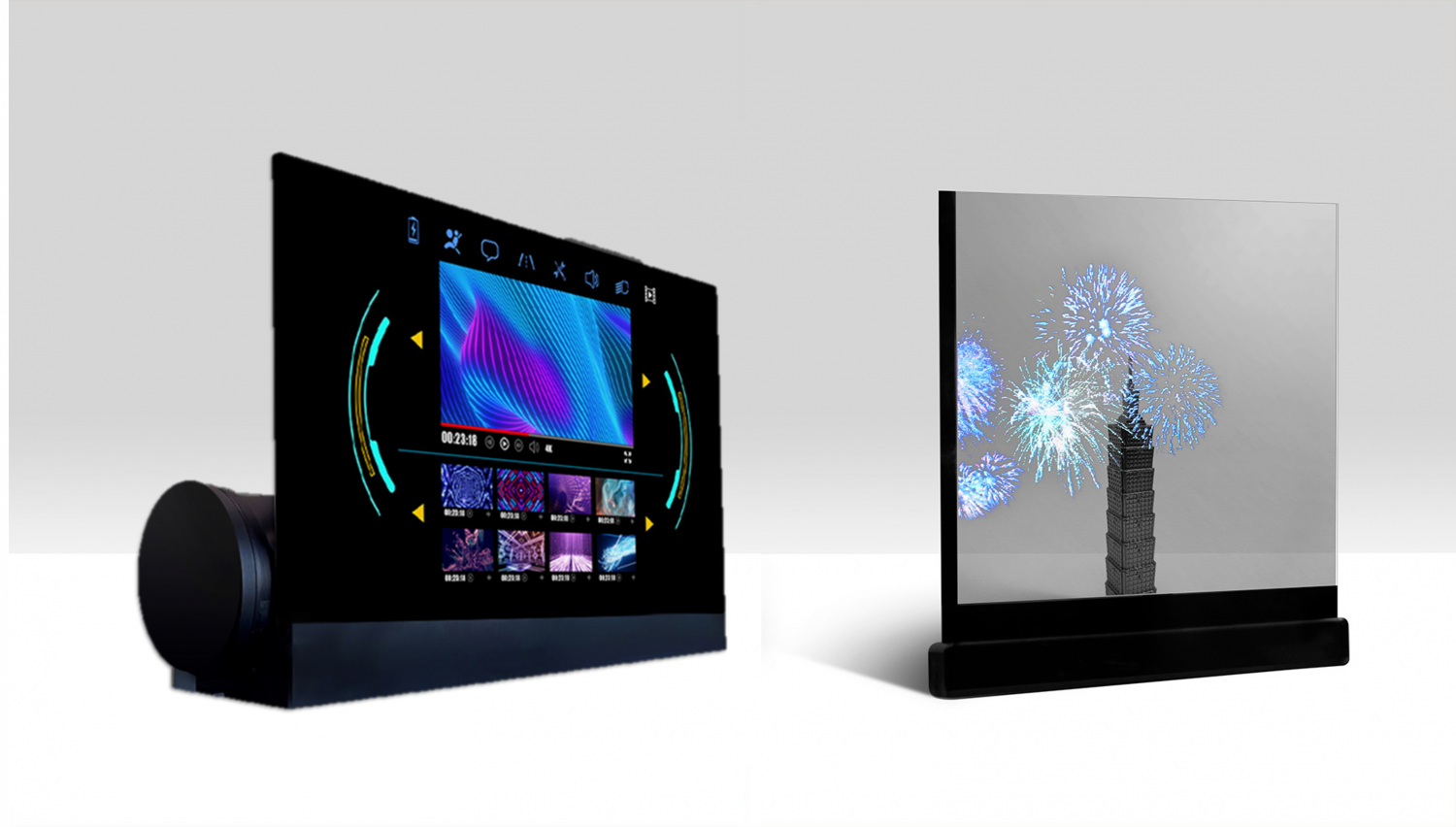 可捲式、折疊性、高透明